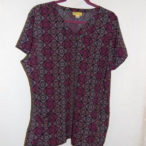 Wonder Wink, graphic scrub top